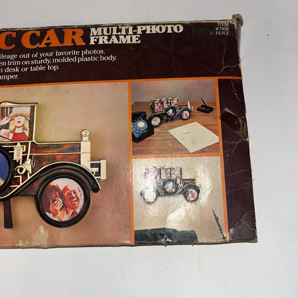 NIB Vintage Classic Car Multi-Photo Frame 12.75